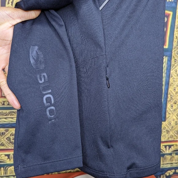 Sugoi Black Side Zip  Mock Neck Top Large - Picture 6 of 11